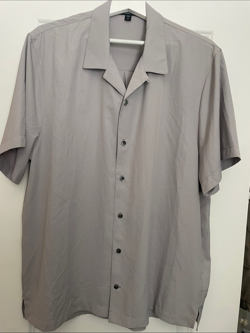 James Perse Short Sleeve Camp Collar Shirt - Light Taupe